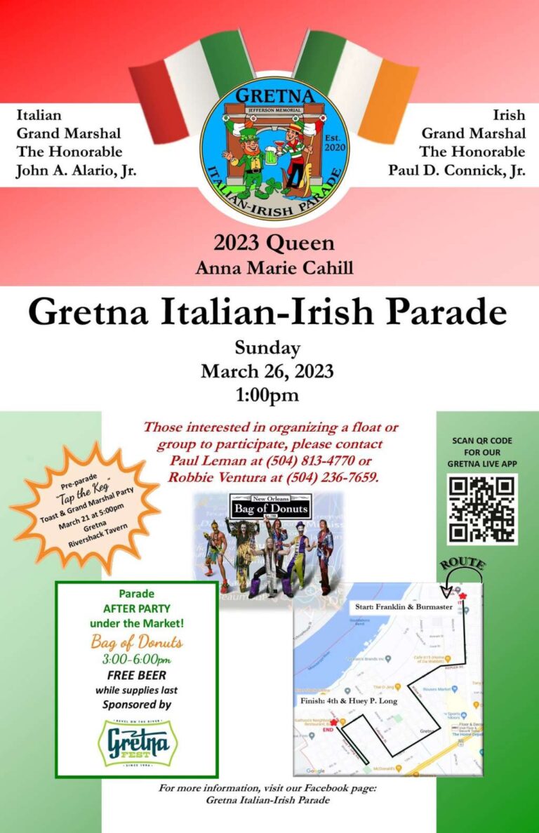 Gretna ItalianIrish Parade GEDA Gretna Economic Development